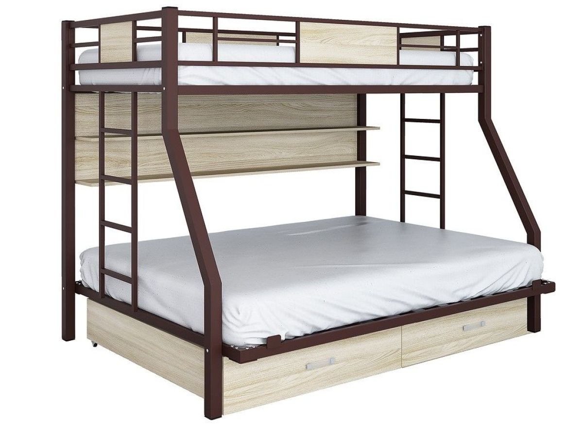 Кровать двухъярусная «Гранада-ПЯЯ 140» с полкой и ящиками | фото 5