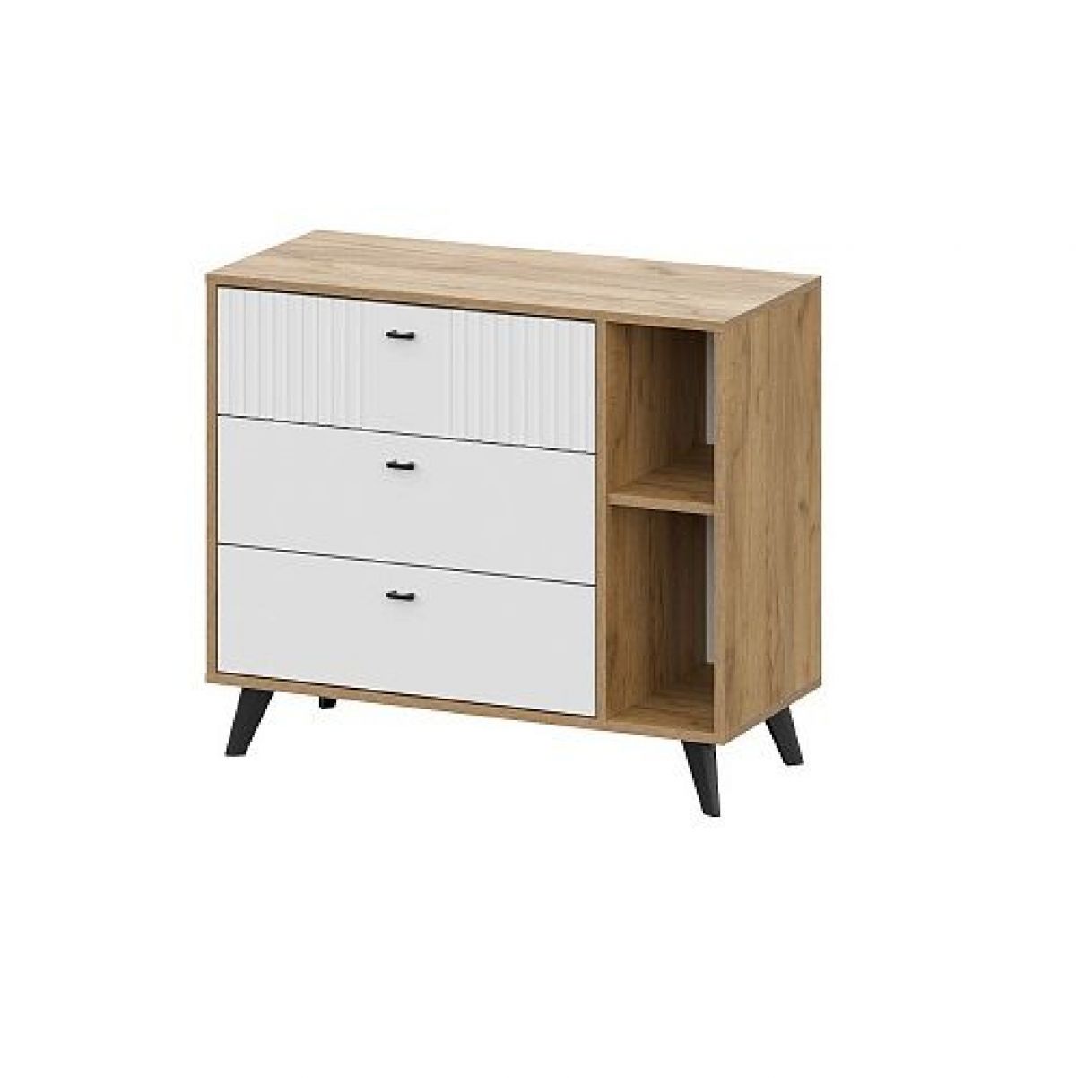 МИЛАН Гостиная (Дуб Золотой/Белый Матовый) модульная | фото 17