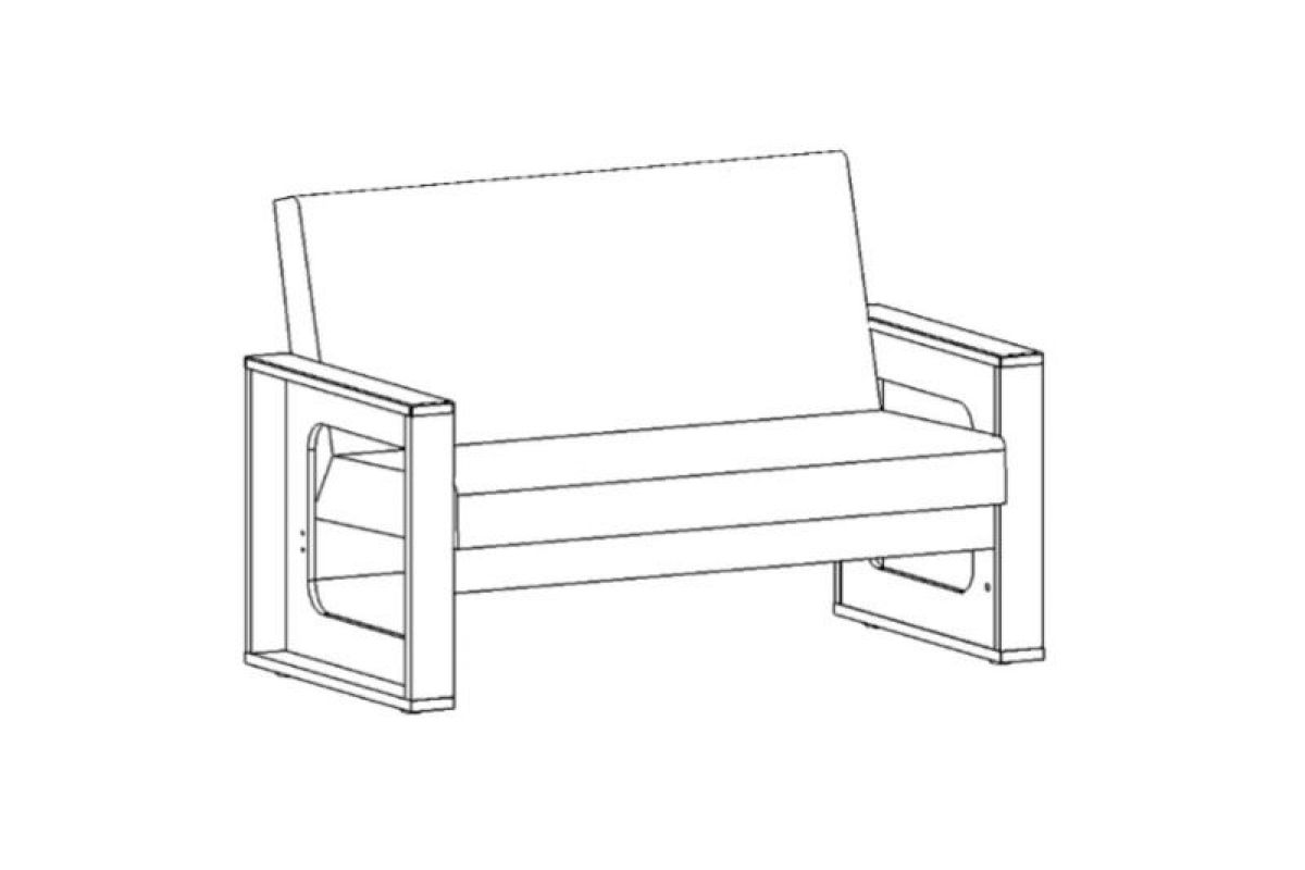 СТИКЕР Диван нераскладной (в ткани коллекции Ивару №1,2,3) | фото 2