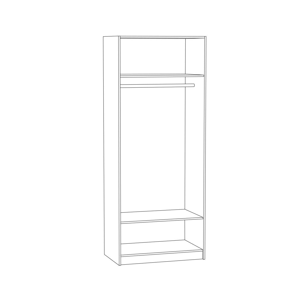 Шкаф 13.42 Альфа (Солнечный Свет 0134 BS, Белый премиум) | фото 2