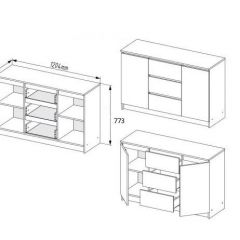 МОРИ МК1203 (МК1200.3) Комод (белый) | фото 3