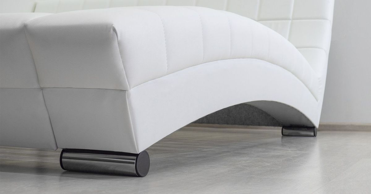 Кровать двойная Оливия 180 + ортопед (арт. Марика 483 к/з (белый)) | фото 4