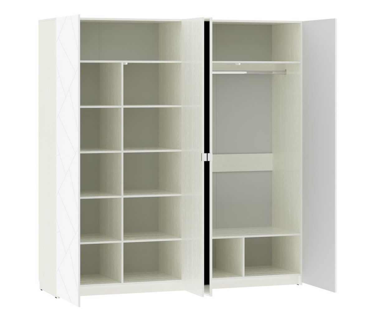 Спальня Summit Шкаф комбинированный НМ 011.45 (Меренга/Белый текстурный) | фото 2