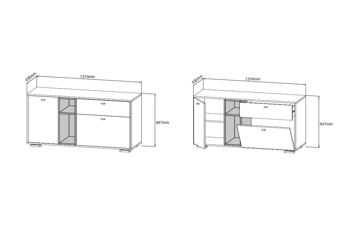 ЛАНС Комод К101 (дуб бунратти/белый) | фото 2