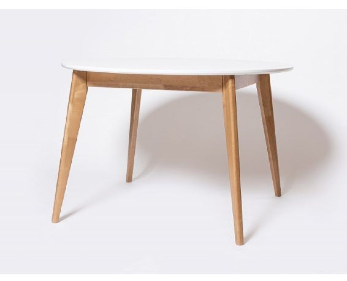 Стол Орион+ 1000 (раздвижной) Дуб натуральный морилка/Белая эмаль | фото 2