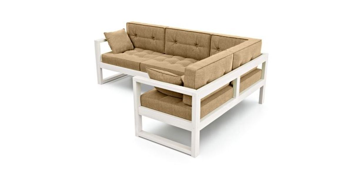 Диван угловой Д-4 Правый (Беж/Белый) | фото 2