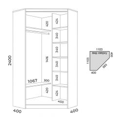 Шкаф-купе ХИТ-У-24-4-55 | фото 3