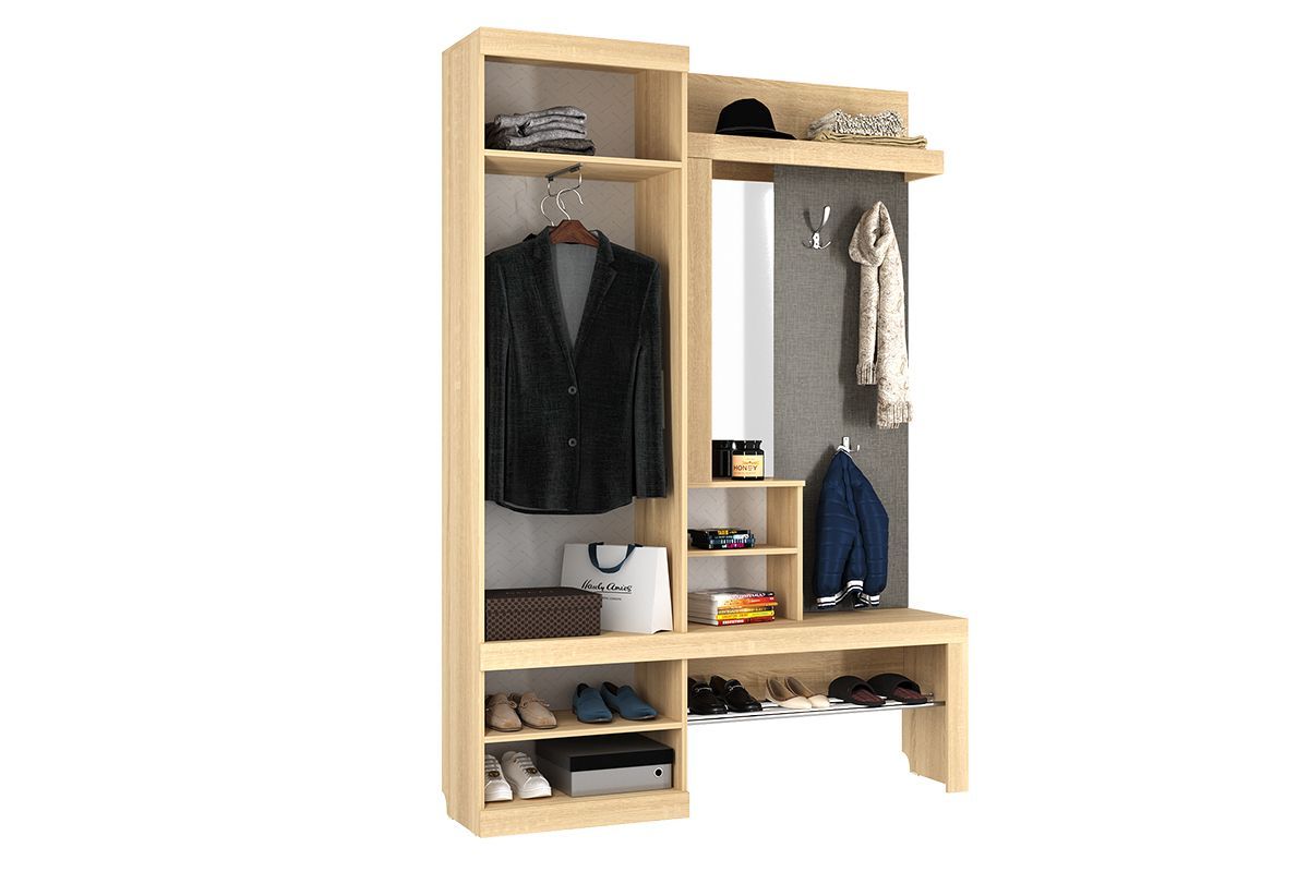 АЛЕКС Прихожая (дуб крафт золотой/белое дерево) | фото 2