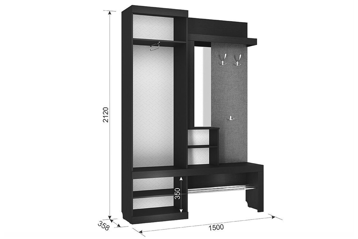 АЛЕКС Прихожая (дуб крафт золотой/белое дерево) | фото 5