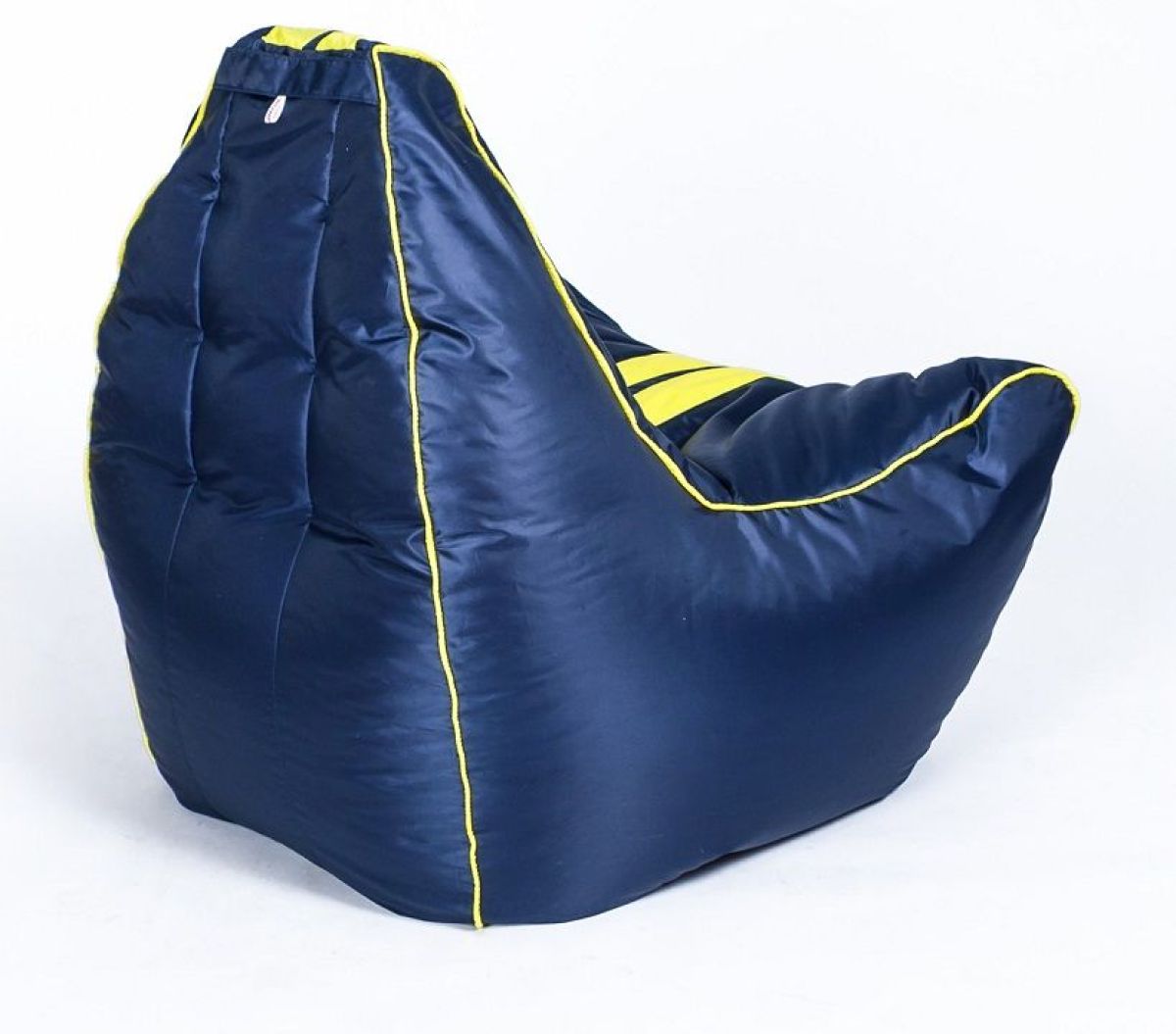 Кресло бескаркасное Авто (Черное с желтой полосой) | фото 4