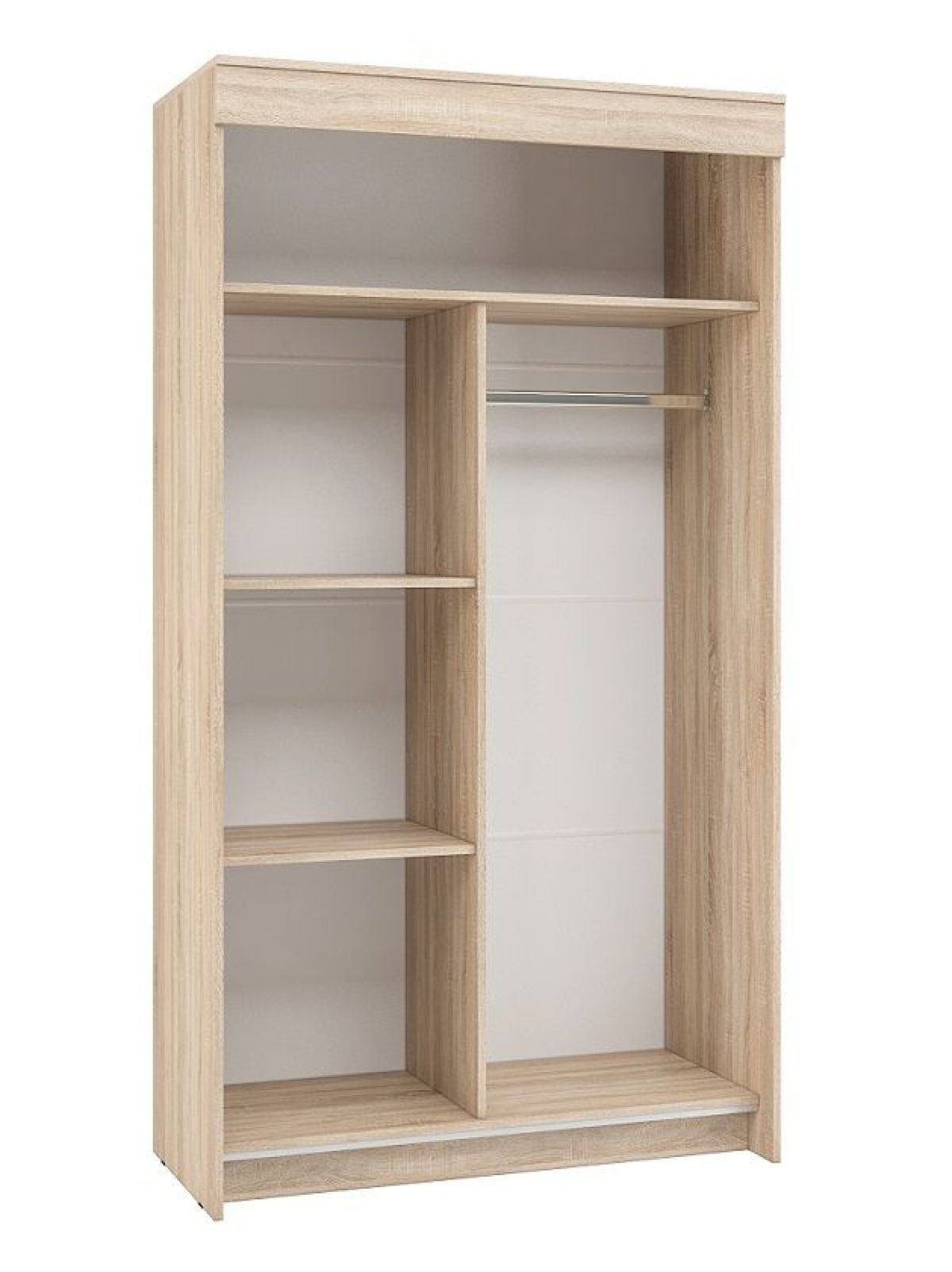 Шкаф-купе Бассо 1.0 (Дуб Сонома/Белый) 2 двери ЛДСП | фото 2