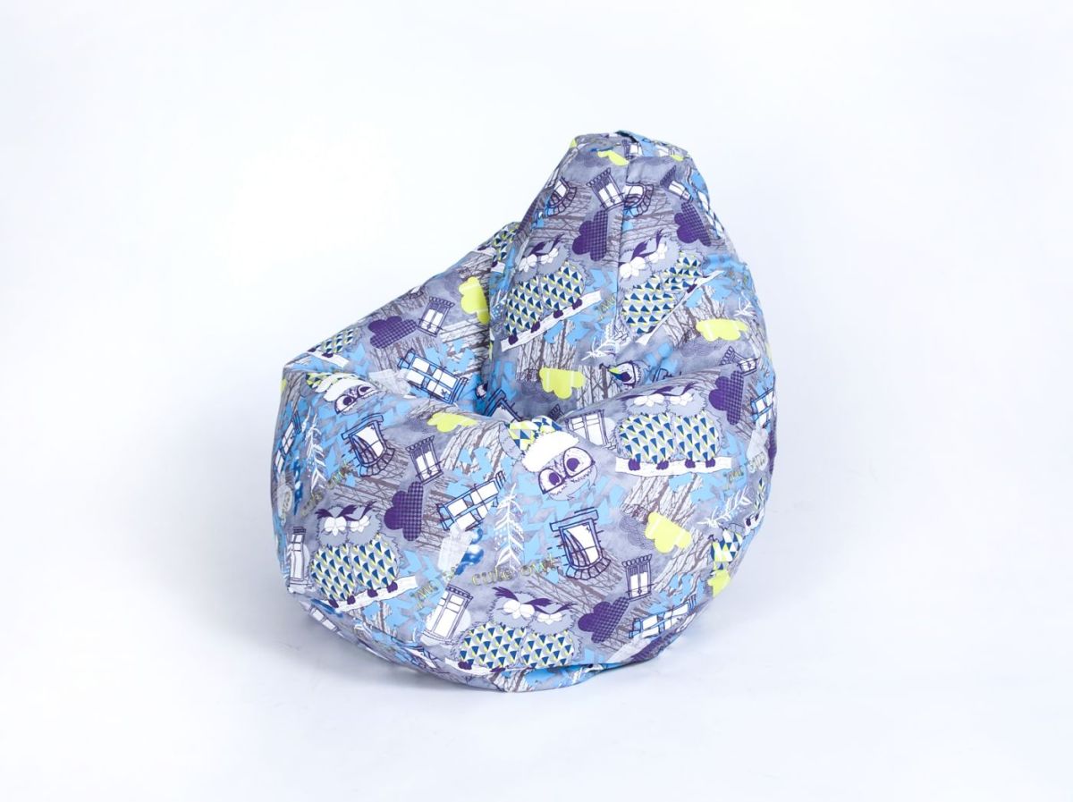 Кресло-мешок Груша Малое (700*900) Серия велюр "Принт" | фото 6