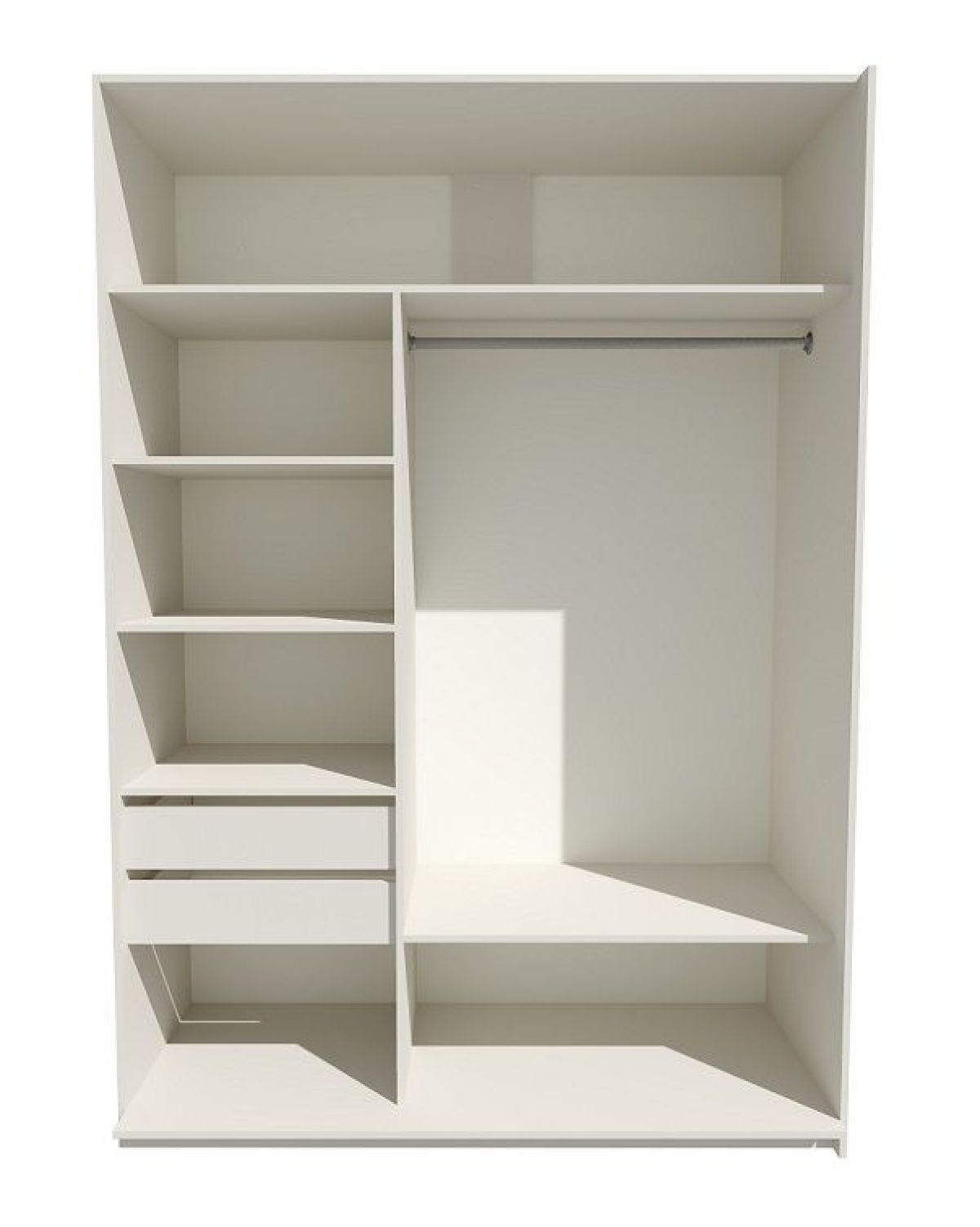 Шкаф-купе 1600 серии SOFT D6+D4+B2+PL2 (2 ящика+1штанга+1 полка) профиль «Капучино» | фото 2