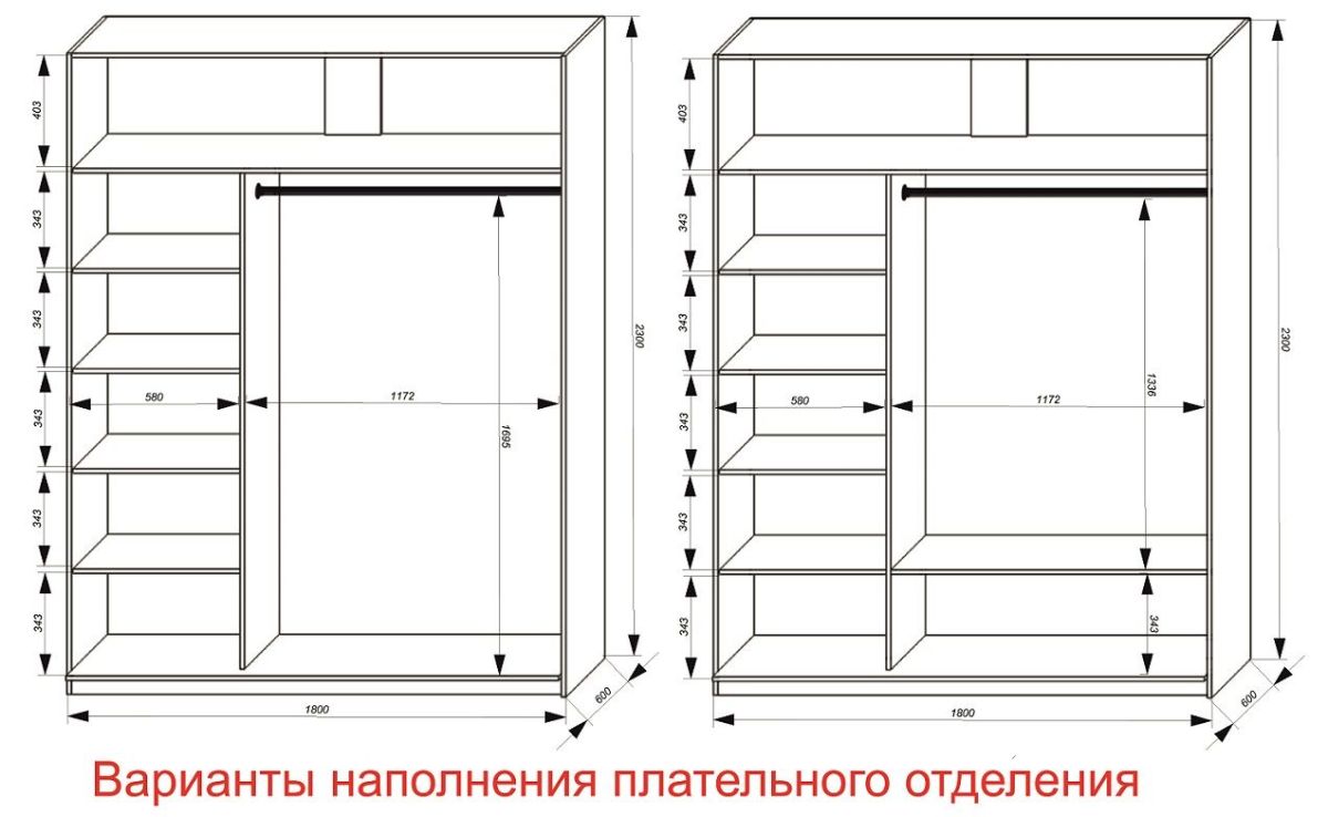 Шкаф-купе 1800 серии SOFT D6+D4+B2+PL2 (2 ящика+1штанга+1 полка) профиль «Капучино» | фото 8