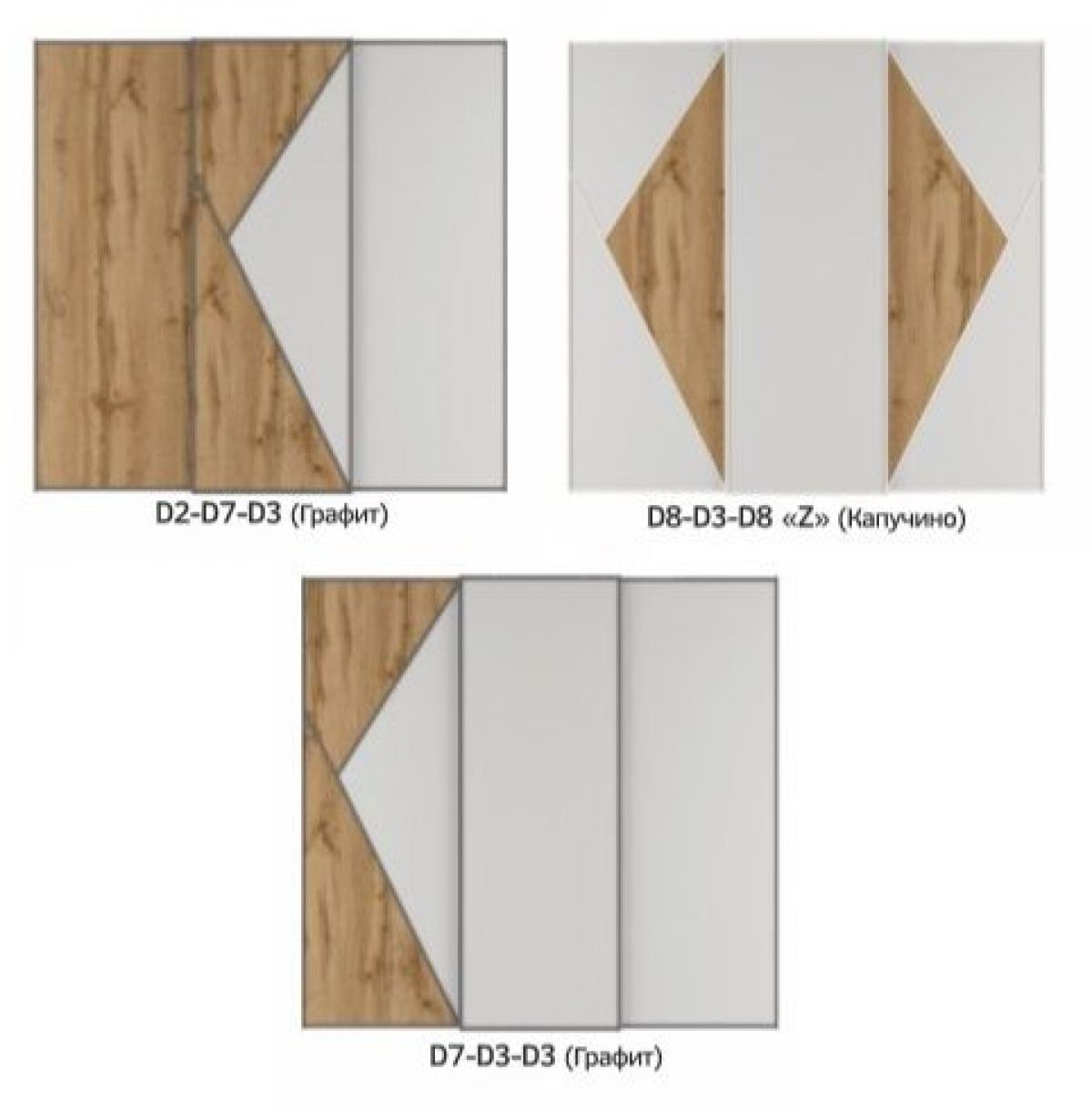 Шкаф-купе 2100 серии SOFT D2+D7+D3+B22+PL2 (по 2 ящика лев/прав+1штанга+1полка) профиль «Графит» | фото 7