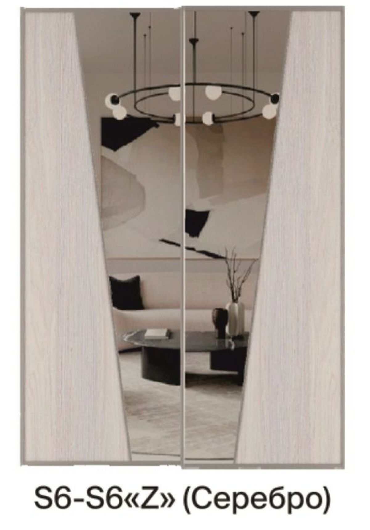 Шкаф-купе 1700 серии SILVER S4+S3Z+B2+PL1 (2 ящика+1 штанга) профиль «Серебро» | фото 12