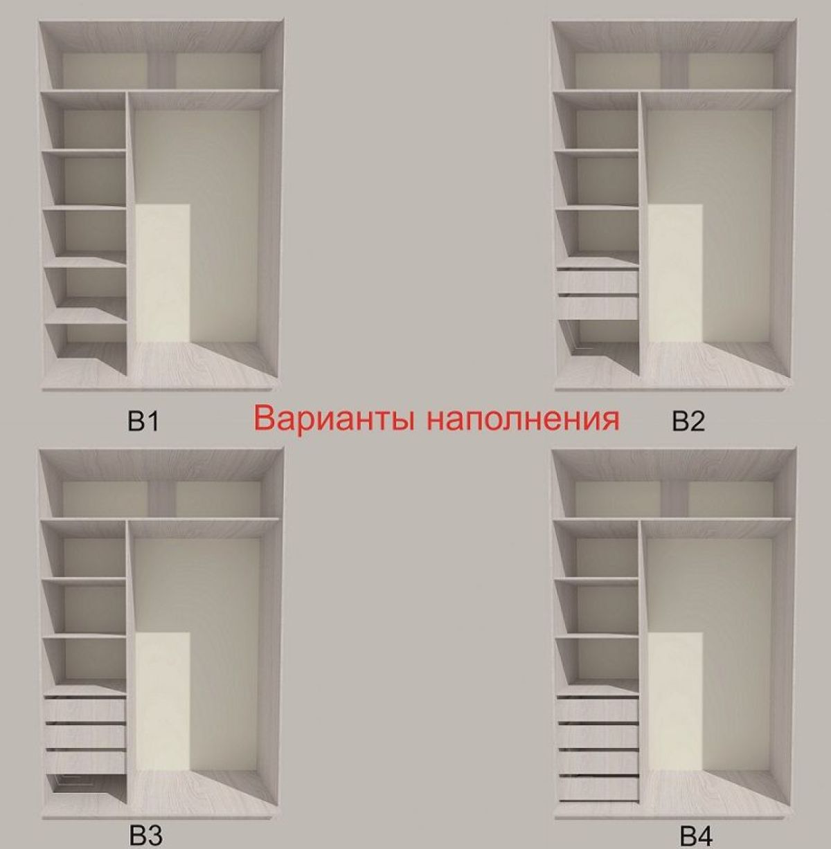 Шкаф-купе 1700 серии SILVER S1+S1+B2+PL2 (2 ящика+1 штанга+1 полка) профиль «Серебро» | фото 5