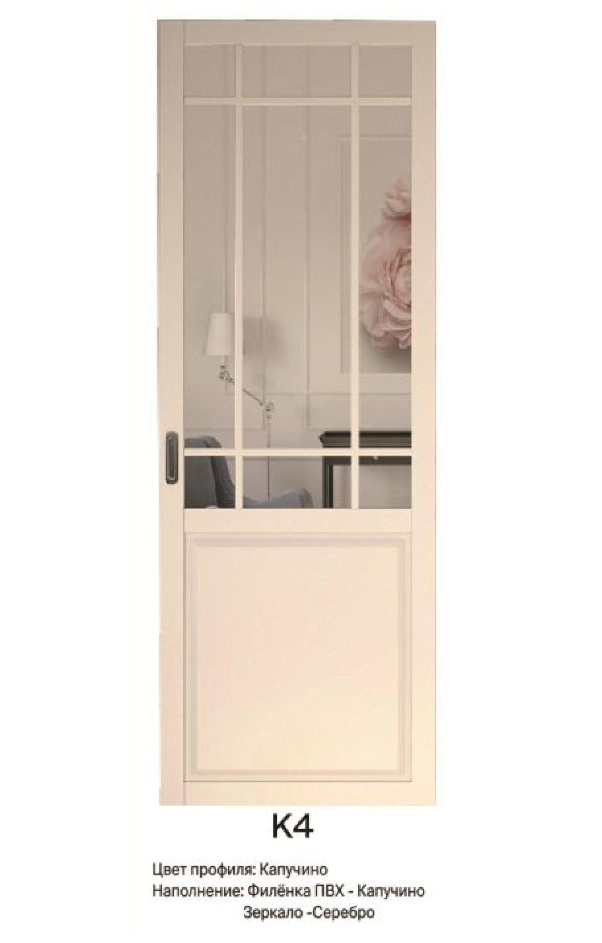 Шкаф-купе 1700 серии NEW CLASSIC K4+K4+B2+PL4 (2 ящика+F обр. штанга) профиль «Капучино» | фото 13