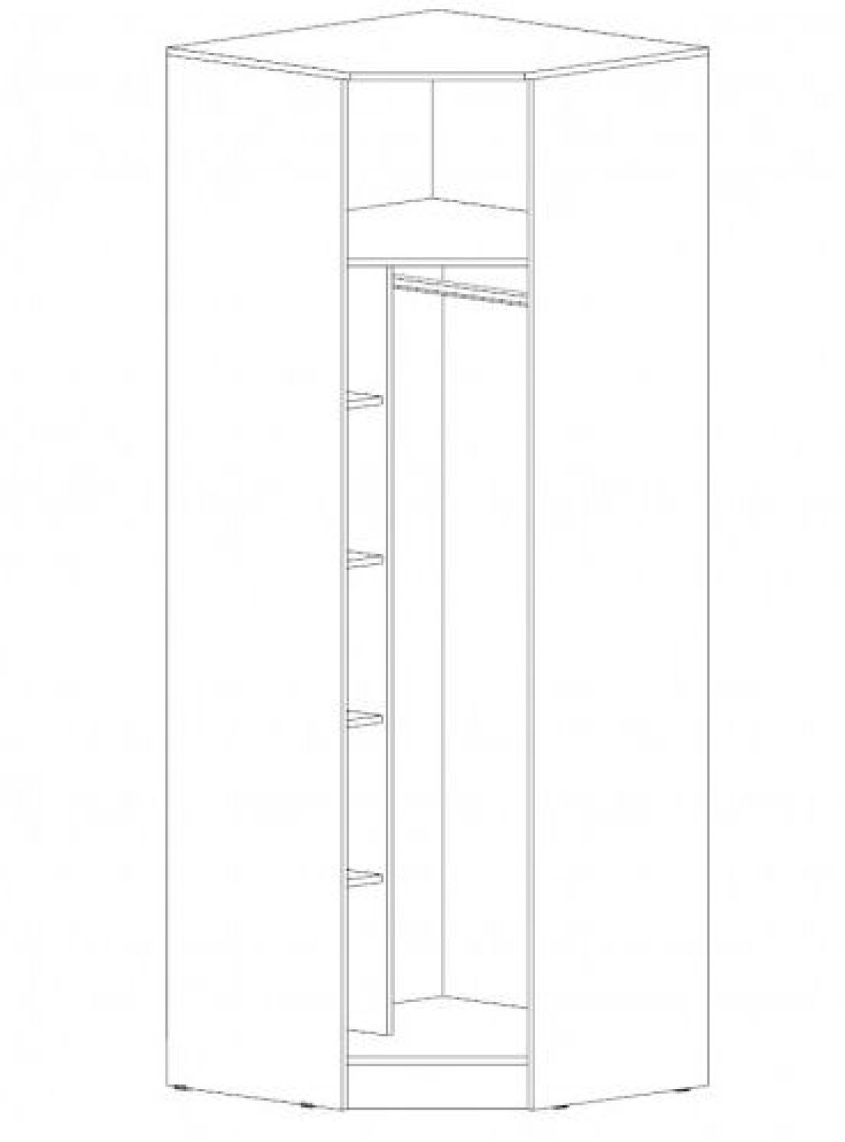 КОСТА-РИКА Шкаф угловой (шимо темный/шимо светлый) | фото 2