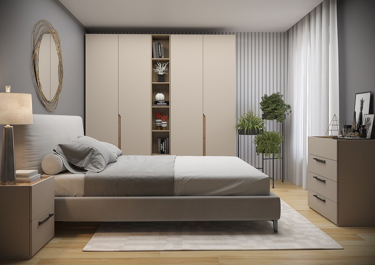 Шкаф СТАНДАРТ С1 без ящика серия "ГЕСТИЯ" (Бежевый песок/Дуб Небраска натуральный ) 800*520*2300 | фото 5