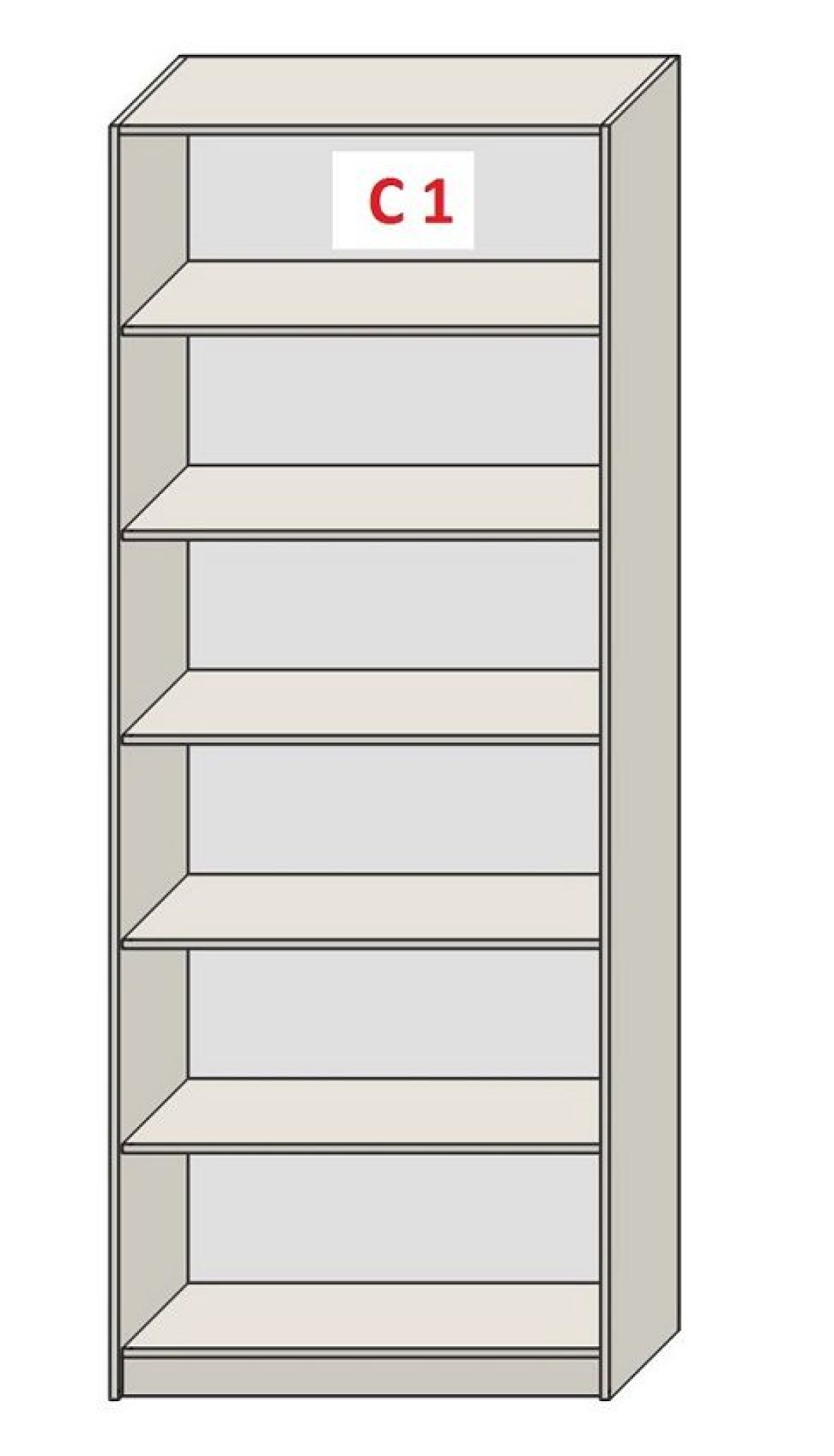 Шкаф СТАНДАРТ С3 4 ящика серия "ГЕСТИЯ" (Светло-серый/Дуб Небраска натуральный) 800*520*2300 | фото 6
