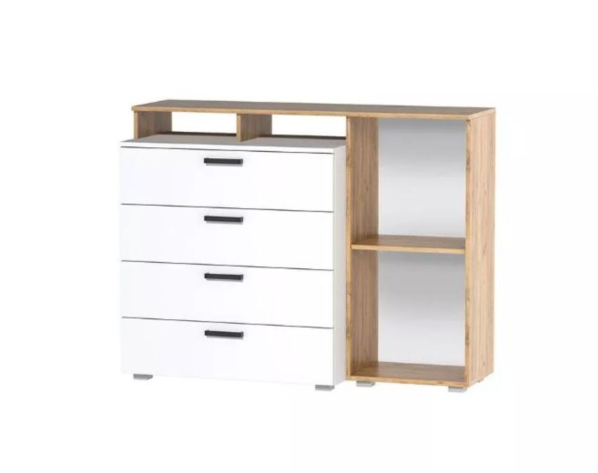 Комод №8 (Дуб Крафт Золотой/Белый) | фото 2