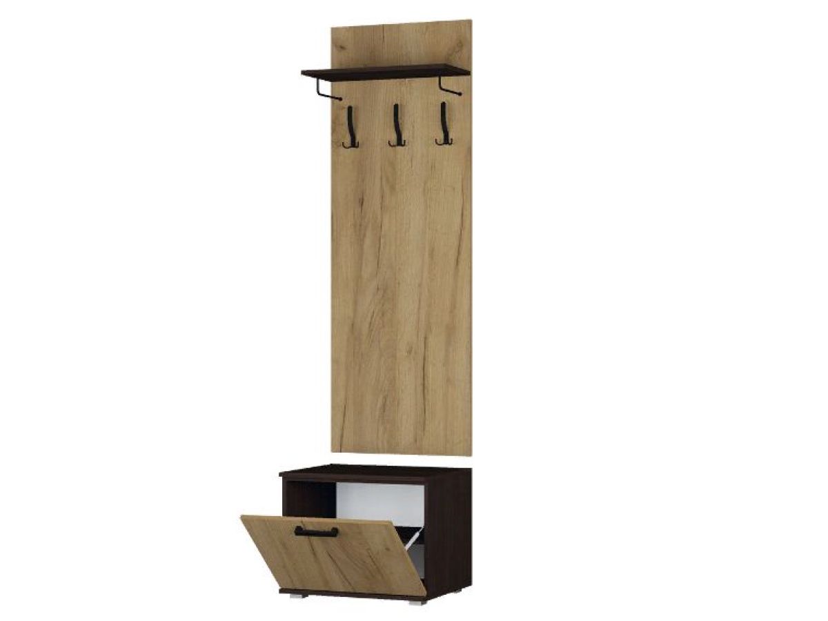 Прихожая Сафари модульная (Венге/Дуб Крафт Золотой) | фото 5