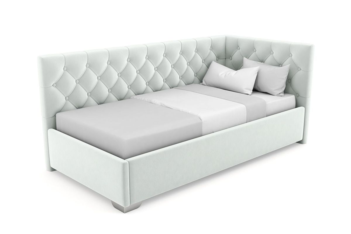 Кровать угловая Виола интерьерная +основание/ПМ/бельевое дно (80х200) | фото 8