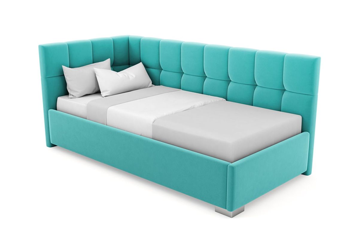 Кровать угловая Мия интерьерная +основание/ПМ/бельевое дно (80х200) | фото 24