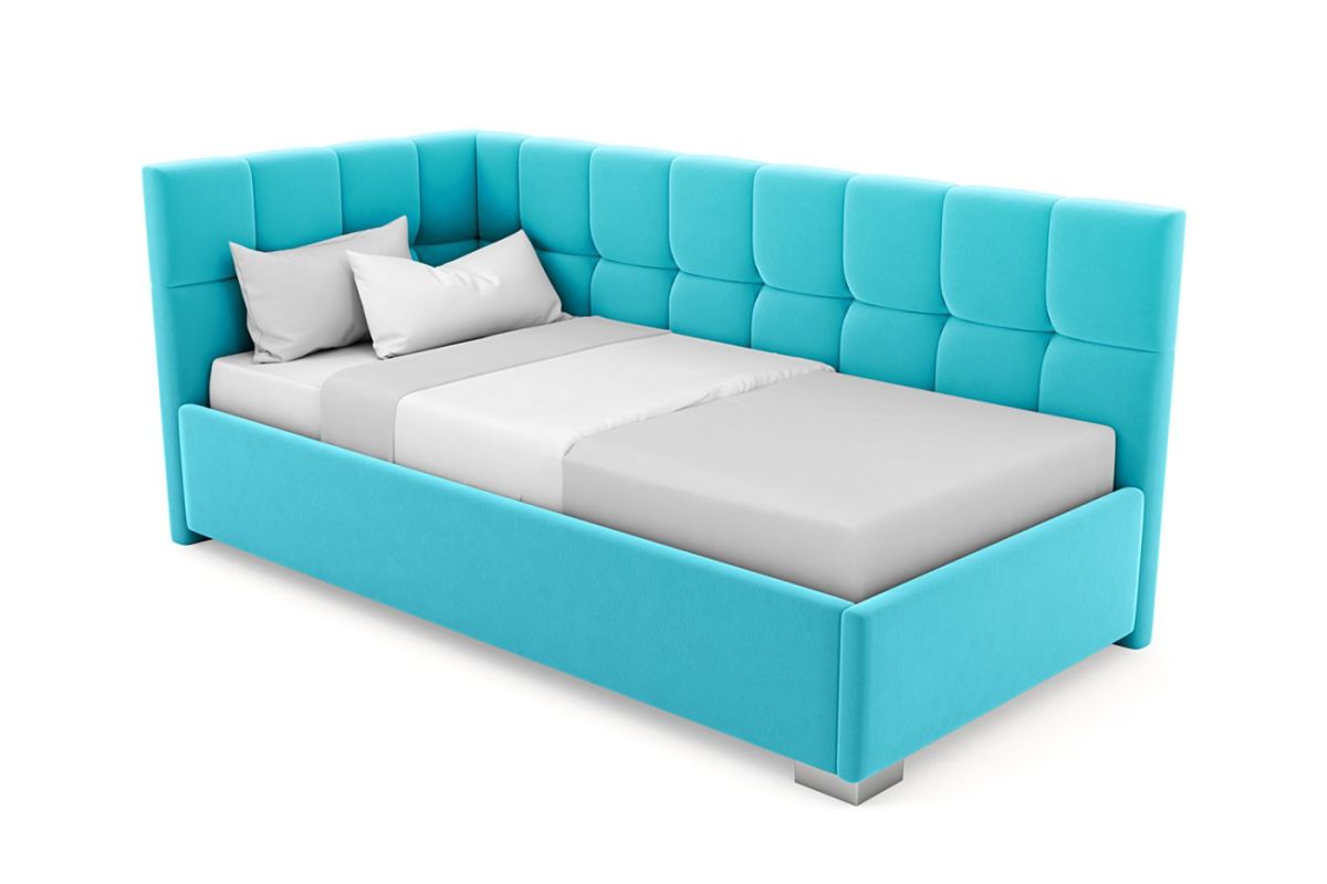 Кровать угловая Мия интерьерная +основание/ПМ/бельевое дно (120х200) | фото 10