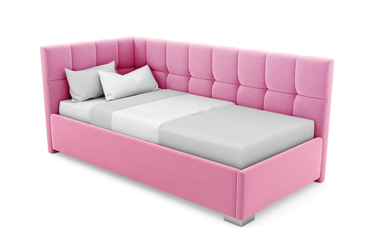 Кровать угловая Мия интерьерная +основание/ПМ/бельевое дно (120х200) | фото 15