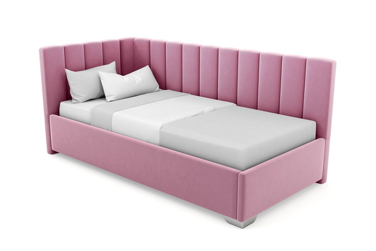 Кровать угловая Хлоя интерьерная +основание (80х200) | фото 6