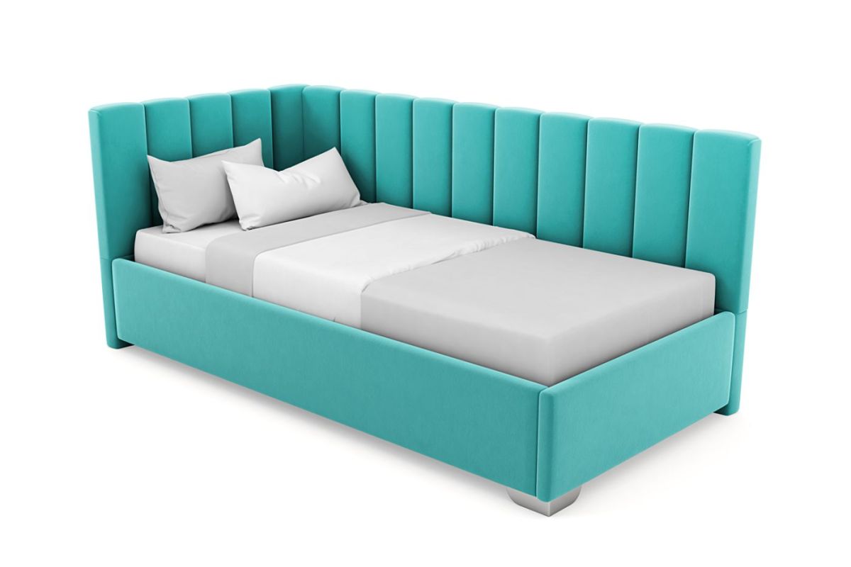 Кровать угловая Хлоя интерьерная +основание (90х200) | фото 21