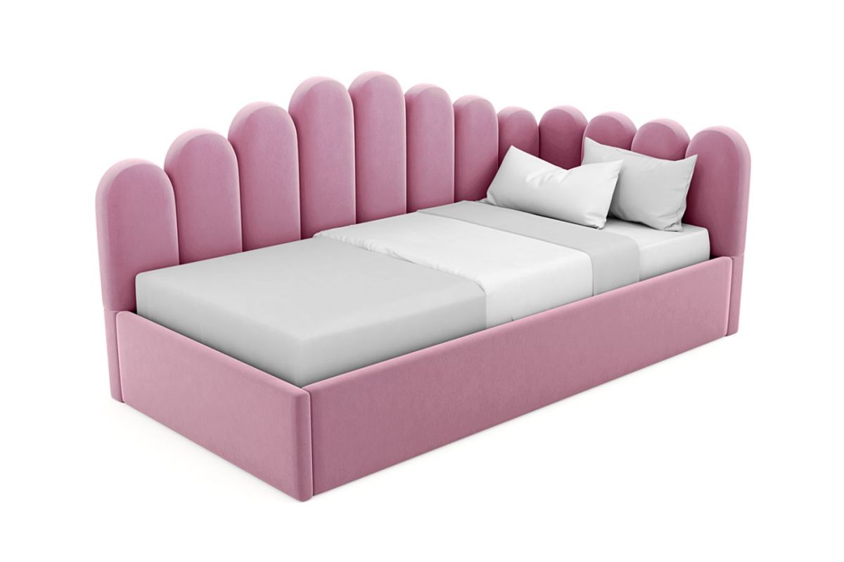 Кровать угловая Лилу интерьерная +основание/ПМ/бельевое дно (80х200) | фото 9