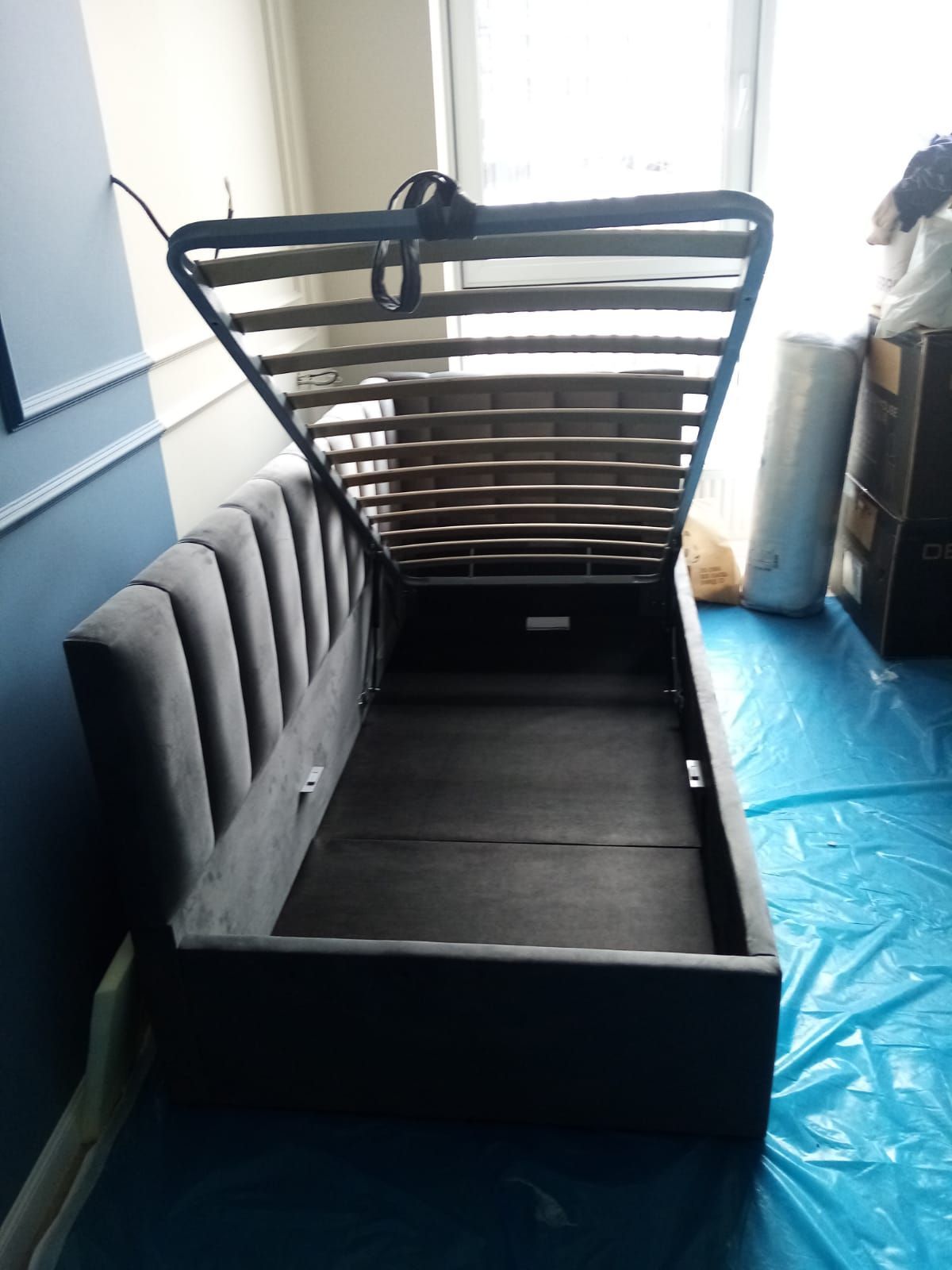 Кровать угловая Лилу интерьерная +основание/ПМ/бельевое дно (120х200) | фото 2