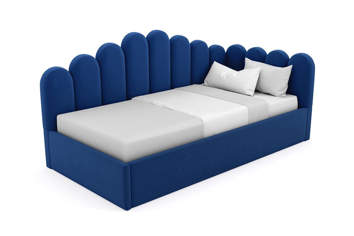 Кровать угловая Лилу интерьерная +основание/ПМ/бельевое дно (120х200) | фото 19