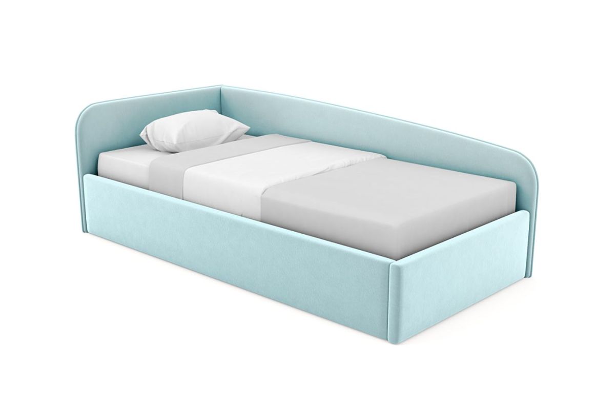 Кровать угловая Лэсли интерьерная +настил ДСП (80х200) | фото 18