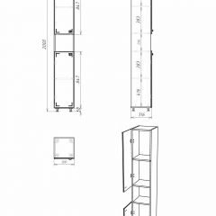 Пенал напольный 30 Классик без ящика левый АЙСБЕРГ (DA1007P) | фото 4