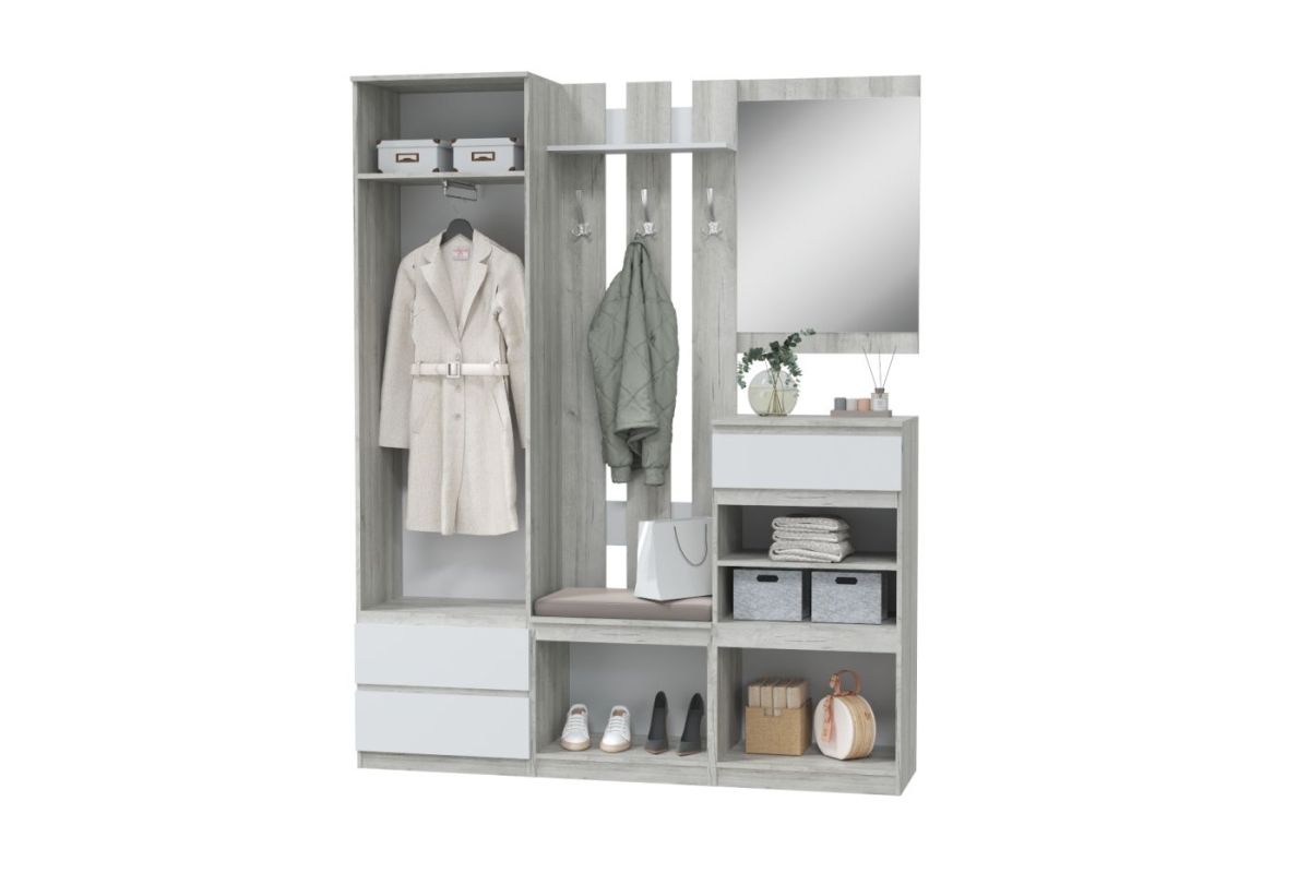 ЛОРИ Прихожая модульная (дуб серый/белый) | фото 2
