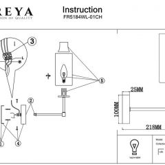 Бра Freya Agnes FR5184WL-01CH | фото 3