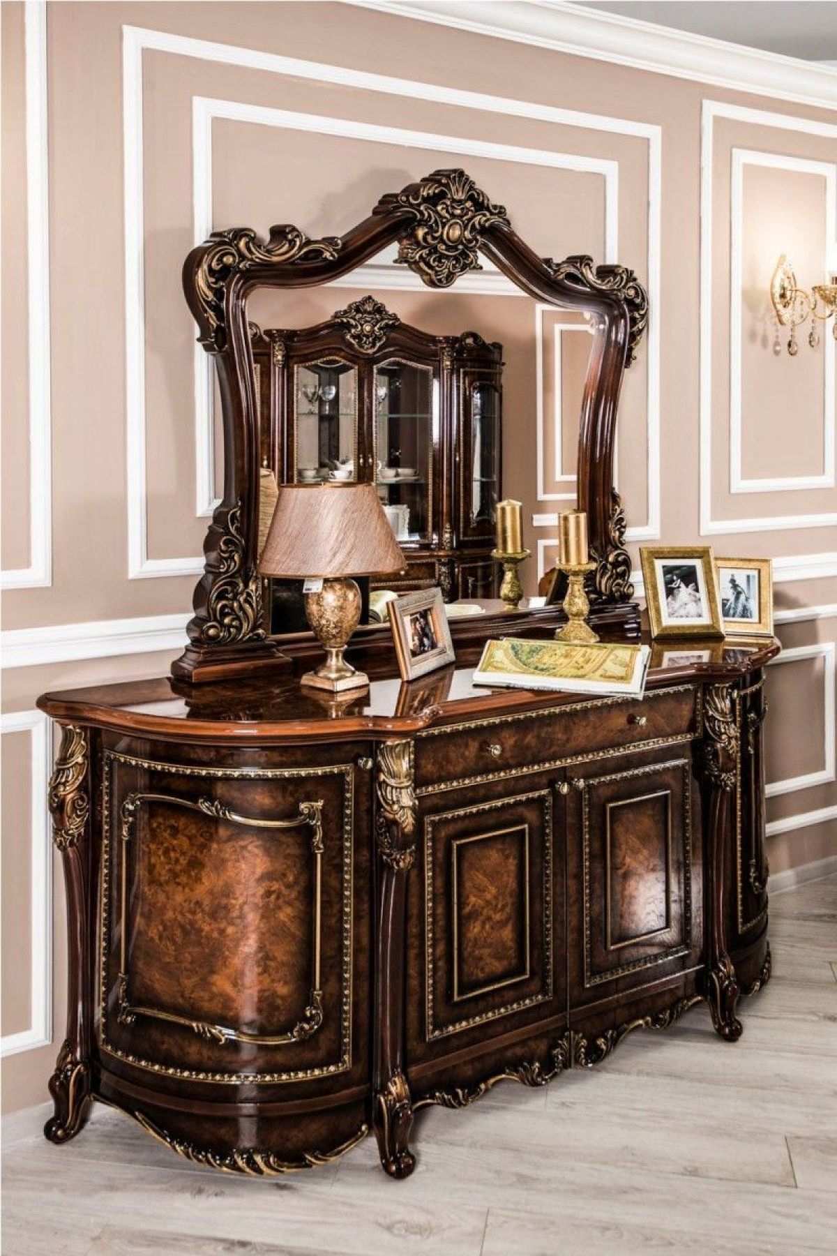 Комод Джоконда + зеркало (корень дуба глянец) | фото 2