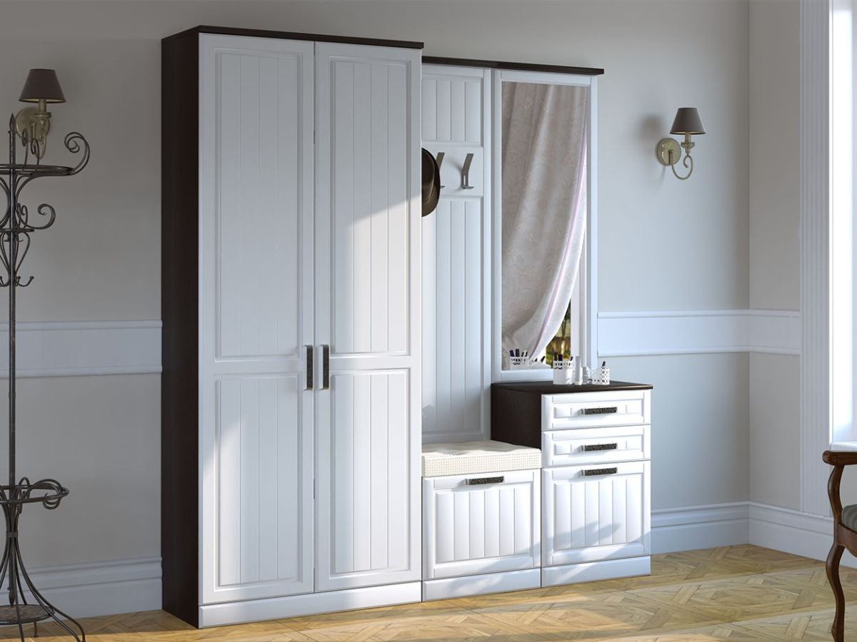 Зеркало НКМ ВЕНЕЦИЯ-1 Секция- 1 (Венге/Белое дерево) | фото 2