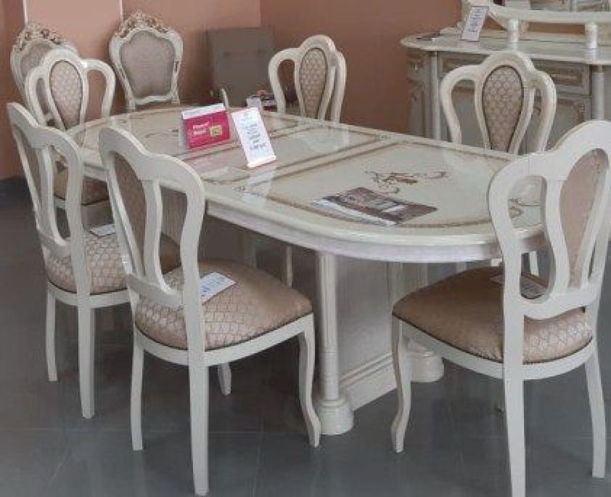 Стол раскладной Роза овальный (ноги тумбы) 01.361 (беж) | фото 2