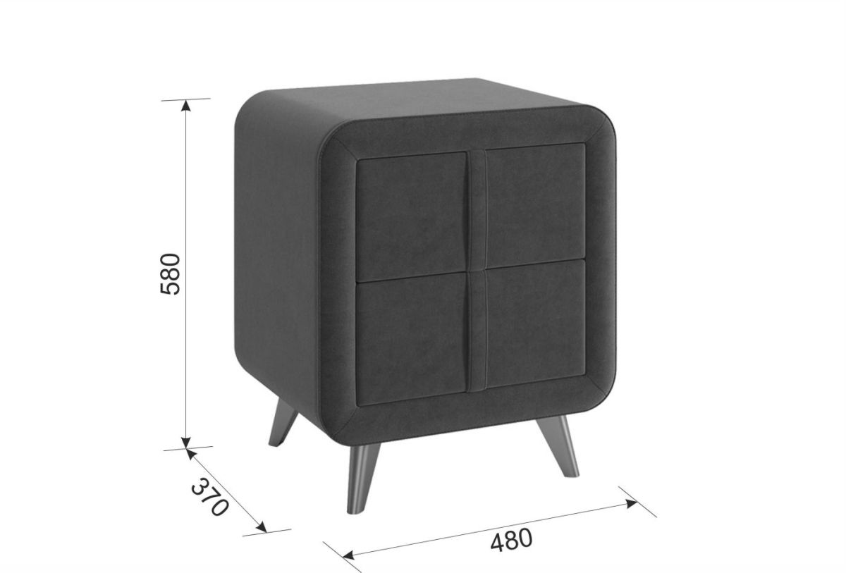 СОФИ 2 Тумба прикроватная (велюр) | фото 2