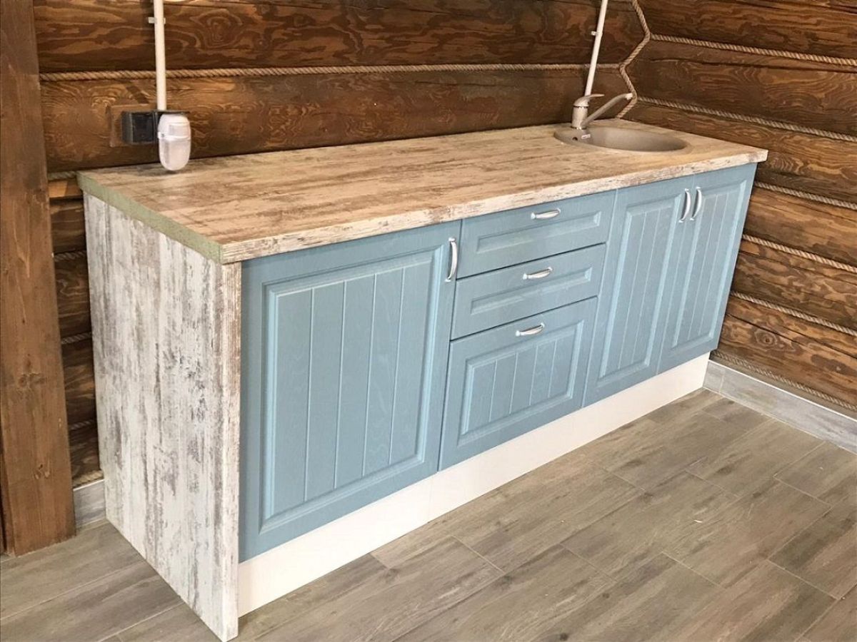 Кухонный гарнитур Принцесса угловой 1200*2400 Арктик (модульный) Горизонт | фото 9