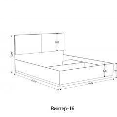 ВИНТЕР - 16 ПМ Кровать 1600 с ортопедом с ПМ НК | фото 2