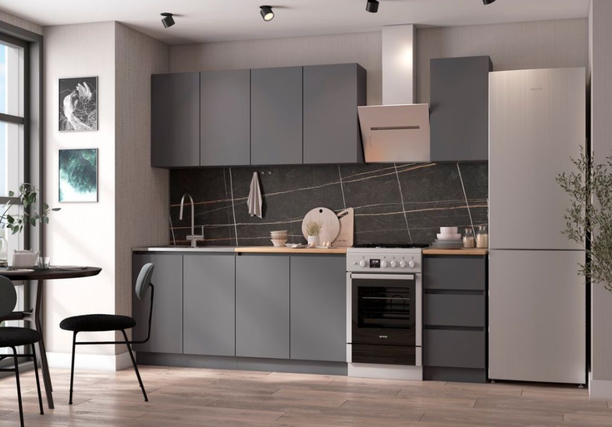 Кухня "МОРИ" 2.0 м (графит/дуб вотан) | фото 3