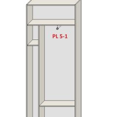 Шкаф распашной серия «ЗЕВС» (PL3/С1/PL2) Серый камень/Небраска натуральный | фото 4