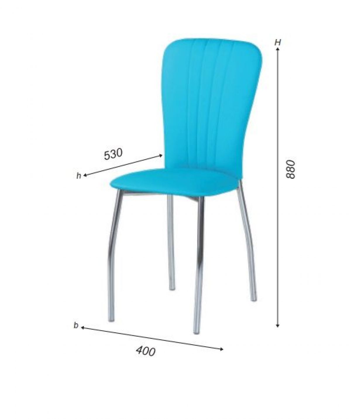 Стул Сиена А1.14-03 (Стандарт) хром/кожзам (4 шт.) | фото 2
