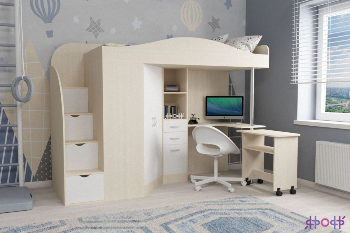 Кровать-чердак Юниор 4 (800*1900) | фото 6